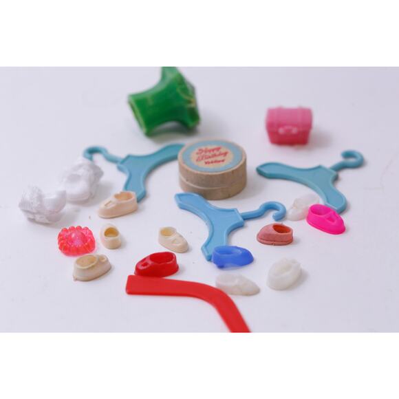 1960s Liddle Kiddles Doll Accessory Lot, Hangers, Shoes, Mattel, ~ 250929-WH 766 - Picture 2 of 5